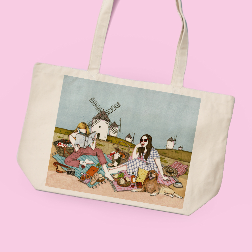 Molinos de Consuegra - LOS CAMINOS DEL QUIJOTE - Shopping bag - Tintablanca